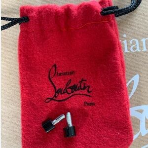 NEW Christian Louboutin Shoes Repair Replacement Heel Black With Dust Bag